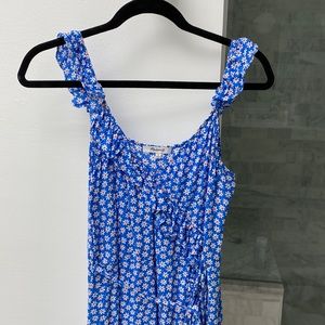 Madewell Blue Floral Maxi Dress